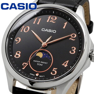 CASIO rv JVI EHb` `vJV [tFCY Moon phase EhtFCX ubNU[oh ubN COf MTP-M110L-1AV [sAi]