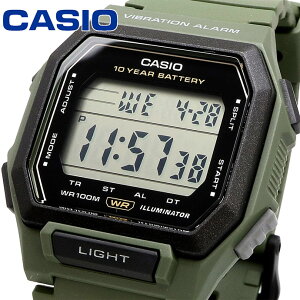 CASIO �r���v �J�V�I ���v �E�H�b�` �`�[�v�J�V�I �`�v�J�V �����Y �o�C�u���[�V�����@�\���� W-738H-3AV �I���[�u�O���[�� �C�O���f�� [���s�A���i]
