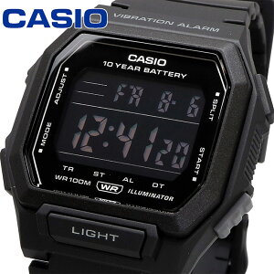 CASIO �r���v �J�V�I ���v �E�H�b�` �`�[�v�J�V�I �`�v�J�V �f�W�^�� �����Y �o�C�u���[�V�����@�\���� W-738H-1BV �u���b�N ���]�t�� �C�O���f�� [���s�A���i]