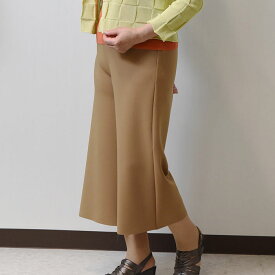 [#]プレーンストレッチワイドパンツ きれいめ レディース 無地 七分丈 ミディアム丈 はきやすい 春パンツ 夏パンツ 秋パンツ 春 夏 冬 ボトムス 旅行 お出かけ 上品 上質 おしゃれ エレガント 体型カバー ミセス 40代 50代 60代 70代 シニア ベージュ 7号 【 NEW 】""8r