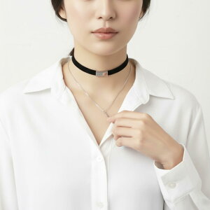 【毎日当日発送】 普通郵便 2連 チョーカー ゴールド シルバー レディース エレガント 大人 可愛い セクシー コスプレ ブラック 黒 シンプル ネックレス 原宿系 韓国 春夏 秋冬 レトロ おしゃ