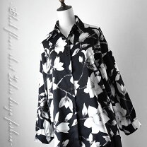 楽天市場】黒 花柄 シャツ（トップス｜レディースファッション）の通販