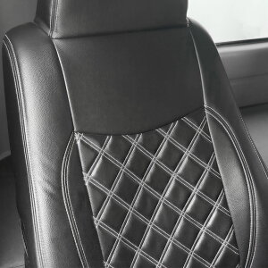 クリッパー リオ DR17W シートカバー ホワイトステッチ 前後セット レザー キルト ハイブリット 日産 内装 ホワイト 白 艶無し PVCレザー カスタム おしゃれ 1台分 R6.4 E G