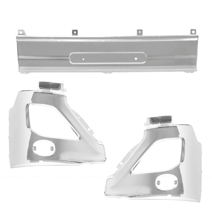 楽天市場】17クオン メッキ バンパー メッキバンパー 3分割セット 左  