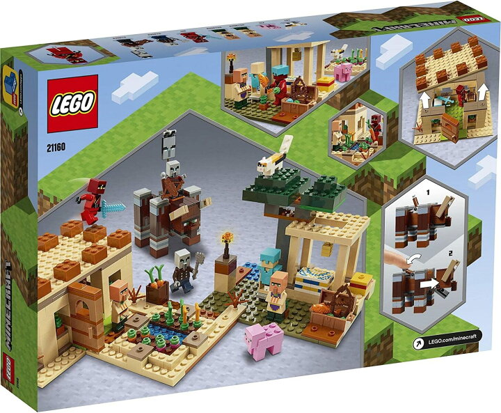 楽天市場】レゴ LEGO マインクラフト イリジャーの襲撃 21160 