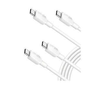 �A���J�[�W���p�� ANKER 310 USB-C��USB-C �P�[�u�� 1.8m �z���C�g B81E2021 1�p�b�N�i2�{�j