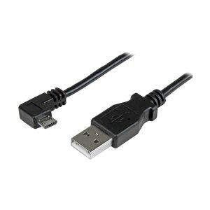 �i�܂Ƃ߁j StarTech.com Micro USB L�^�E�����P�[�u�� 0.5m Type A�i�I�X�j-Micro B�i�I�X�j�[�d�������p �u���b�N USBAUB50CMRA 1�{ �y×5�Z�b�g�z