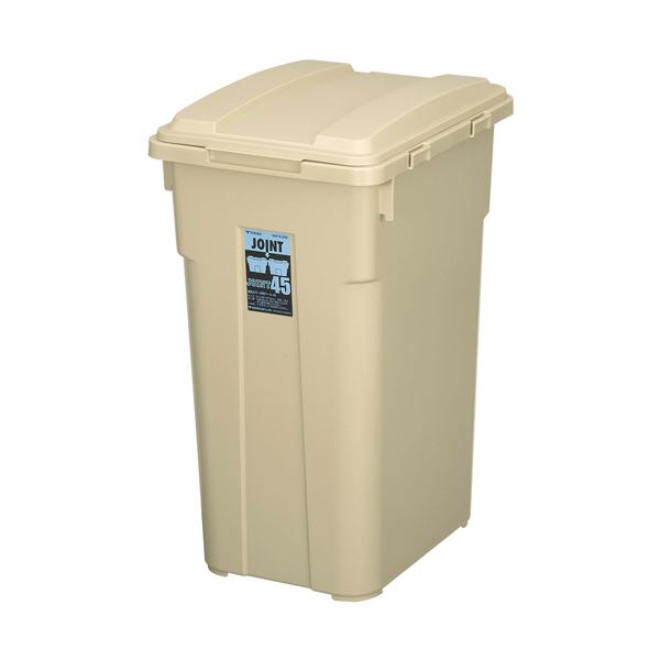 (まとめ) 新輝合成TONBO 連結カラー分別ペール 45L カーキベージュ 02067-5 1台 【×3セット】