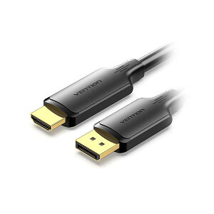 VENTION 4K DisplayPort to HDMI�P�[�u�� 1m �u���b�N HF-0118