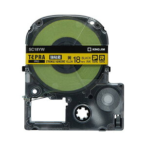 �i�܂Ƃ߁j �L���O�W�� �e�v�� PRO �e�[�v�J�[�g���b�W ���S�� 18mm ���^������ SC18YW 1�� �y×4�Z�b�g�z