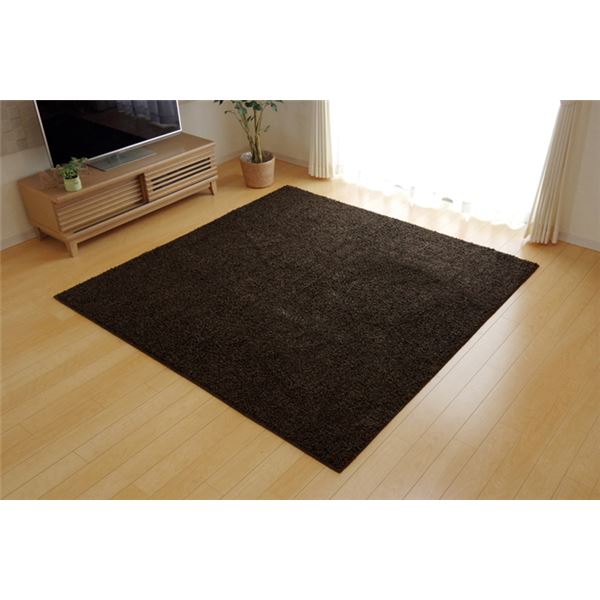 楽天市場】ラグマット/絨毯 【1畳 無地 ブラウン 約95×140cm】 日本製
