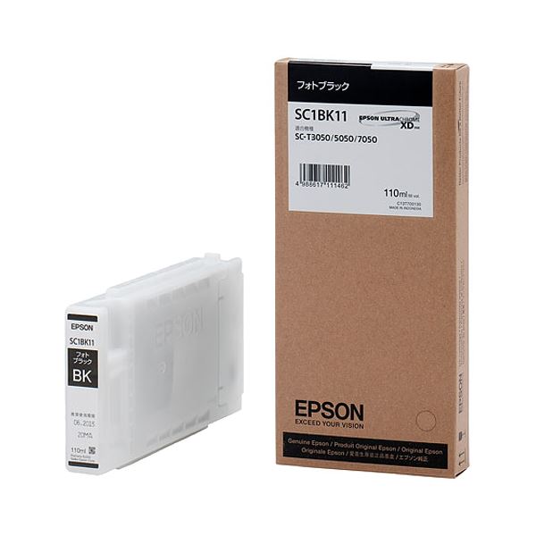 エプソン EPSON インクカートリッジ フォトブラック 110ml SC1BK11 1個