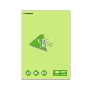 (まとめ) 長門屋商店 Color Paper A3 厚口 うぐいす ナ-1308 1冊(100枚) 【×10セット】