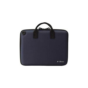(まとめ)LIHITLAB ハードシエルバッグ(L) A-7755-11ネイビー【×3セット】