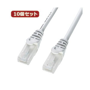 10�Z�b�g�T�����T�v���C �c���܂�h�~CAT5eLAN�P�[�u�� LA-Y5TS-03X10