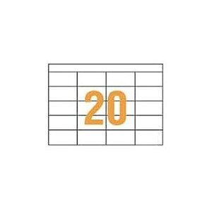 (まとめ)ライオン事務器 PPCタックラベルA4判 74.3×38mm(20片入)PPC-20 1箱(100シート)【×3セット】