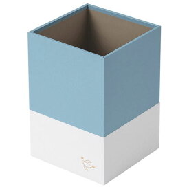 (まとめ) 紙製卓上小物入れ [ココバコ] ペンスタンド ブルー KBK-201-BL 【×2セット】