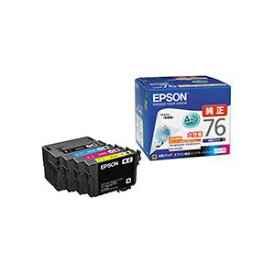 (まとめ) エプソン EPSON インクカートリッジ 大容量4色パック IC4CL76 1箱（4個：各色1個） 【×5セット】