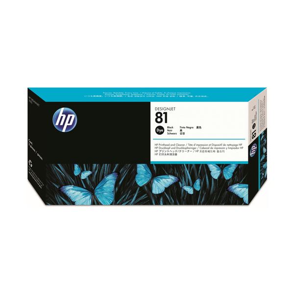 HP HP81プリントヘッド/クリーナー ブラック C4950A 1個 インクカートリッジ