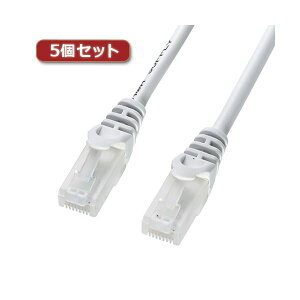 5�Z�b�g �T�����T�v���C �c���܂�h�~CAT5eLAN�P�[�u�� LA-Y5TS-15X5