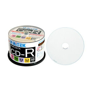 �i�܂Ƃ߁jRITEK �f�[�^�pCD-R 700MB1-52�{�� �z���C�g���C�h�v�����^�u�� �X�s���h���P�[�X CD-R700EXWP.50RT C1�p�b�N(50��) �y×3�Z�b�g�z