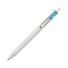 （まとめ）三菱鉛筆 ゲルインクボールペン ユニボール ワン 0.38mm スカイブルー （軸色：オフホワイト） UMNS38.48 1本 【×30セット】