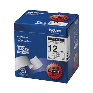 (�܂Ƃ߁j�u���U�[ BROTHER �s�[�^�b�` TZe�e�[�v ���~�l�[�g�e�[�v 12mm ��/������ �Ɩ��p�p�b�N TZE-231V 1�p�b�N(5��)�y×3�Z�b�g�z