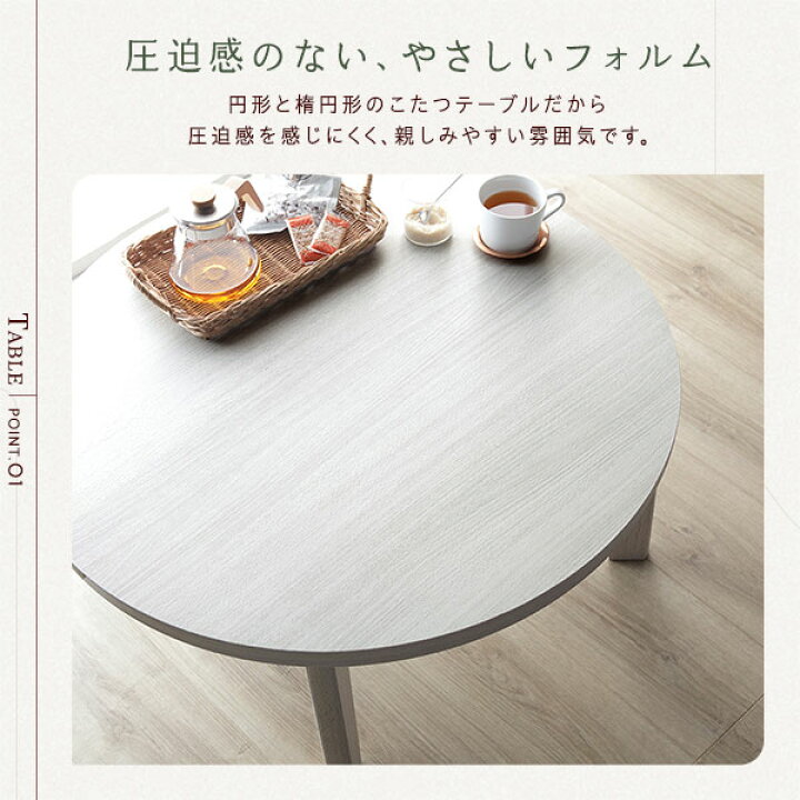 楽天市場】こたつ セット 2点セット 〔 こたつテーブル ：ホワイト 