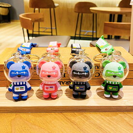 キーホルダー スペースベア 韓国雑貨 かわいい くま キーチェーン 宇宙飛行士 携帯ストラップ キーリング 飾り 雑貨 小物 フィギュア プレゼント景品 キャラクター 学生 おしゃれ 誕生日 かばん カギ 人気 装身具 韓流雑貨 ポッポ 大阪 鶴橋 コリアンタウン サステナブル
