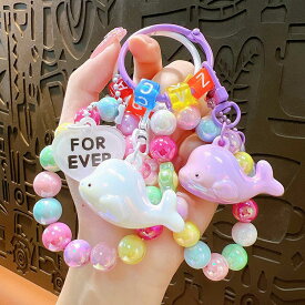 キーホルダー イルカ 韓国雑貨 かわいい クジラ キーチェーン クリスタル 携帯ストラップ キーリング 飾り 雑貨小物 フィギュア プレゼント おしゃれ 誕生日 かばん カギ 韓流雑貨 ポッポ バッグチャーム