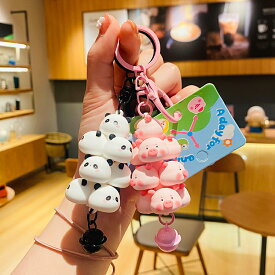 キーホルダー アニマル 韓国雑貨 動物 かわいい ひよこ パンダ ぶた キーチェーン 携帯ストラップ キーリング 飾り 雑貨 小物 フィギュア バッグチャーム プレゼント 景品 キャラクター キャンディカラー 学生 おしゃれ 誕生日 かばん カギ 目印 人気