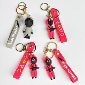 イカゲーム3 イカゲーム2 キーホルダー ネットフリックス squidgame フロントマン コンギ 〇△□ netflix 韓流雑貨 韓国 ドラマ キーホルダー バッグ チャーム プレゼント プチギフト キャラクター キー リング まとめ買い割引 かわいい ストラップ型 プレゼントにおすすめ