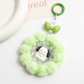 【サンリオキーホルダー 】ふわふわ ぬいぐるみ風 リボン付き 韓国風 雑貨 キャラクター クロミ シナモロール ポチャッコ マイメロ キティちゃん バッグチャーム かわいい ガーリー 推し活 プレゼント 携帯ストラップ 学生 誕生日 カバン 鍵 人気 まとめ買い 送料無料 ギフト