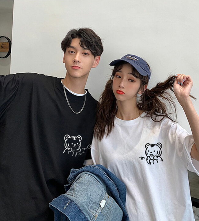 楽天市場】【2枚セット】ペアTシャツ カップル ペアルック カップルお 