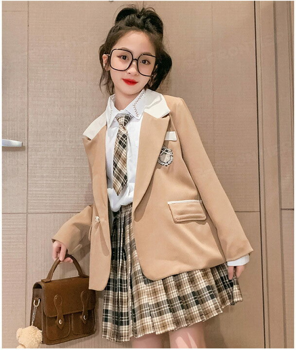 楽天市場】4点セット 卒業式 スーツ 女の子 小学生 150 160 卒服 韓国 