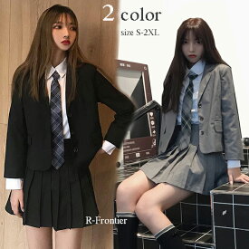 ★即納あり 入学式 スーツ 女の子 卒業式 服 大きいサイズ 韓国 制服 入学式 卒服 女の子 フォーマル スーツ プレザー 子供服 小学生 チェック柄 入学式 スーツ 女の子 プレザー スーツ 4点セット ジャケット ブラウス スカート ネクタイ S M L LL 送料無料