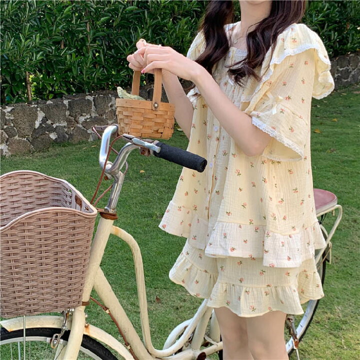 楽天市場】パジャマ レディース 半袖 可愛い 春夏 短パンツ ダブル 