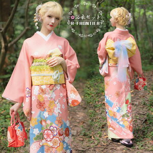 浴衣 ピンク 高校生 可愛い 浴衣 中学生 大人 レディース 浴衣 セット ゆかた 160 女性 花柄 桜 梅 洗える 作り帯 兵児帯 レース 大きいサイズ 大きめ ジュニア 女子会 紅葉狩り 花火大会 お花