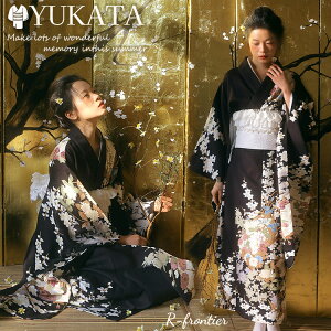 ★即納あり 浴衣 黒 高校生 レディース ゆかた 和装 女性 上品 大人 浴衣 セット ブラック 浴衣 160 高校生 浴衣 中学生 浴衣 桜 梅花 優雅 浴衣 レース 作り帯 大きいサイズ 大きめ お出かけ 花