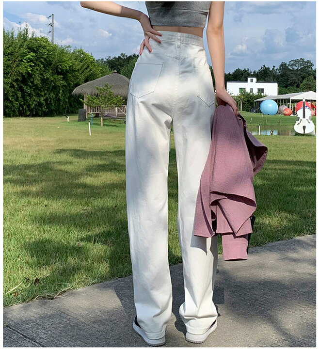 楽天市場】kpop衣装 白パンツ パンツ デニムパンツ へそ出し ダンス  