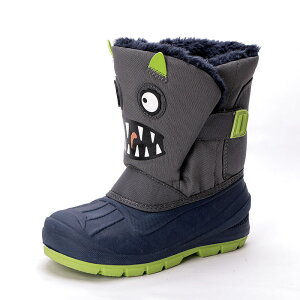 スノーブーツ キッズ 滑らない 防寒ブーツ 暖かい 可愛い 妖怪 スノーブーツ 怪獣 滑らない靴 雪靴 ジュニア 北海道 雪遊び 女の子 男の子 冬用ブーツ 裏ボアブーツ 撥水 防水 おしゃれ 防寒
