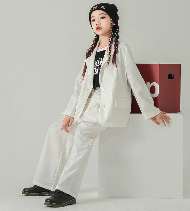 楽天市場 キッズ ダンス 衣装 ダンススーツ 白ジャケット ヒップホップ 長袖 パンツ かっこいい 女の子 Hiphop ジャズダンス 子供 ステージ 衣装 韓国 ジュニア 応援団 イベント 発表会 文化祭 演出服110 180cm R Frontier