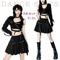 アイドル 衣装 カラーブラック 社交ダンス 体操・ダンス スポーツ・アウトドアの通販