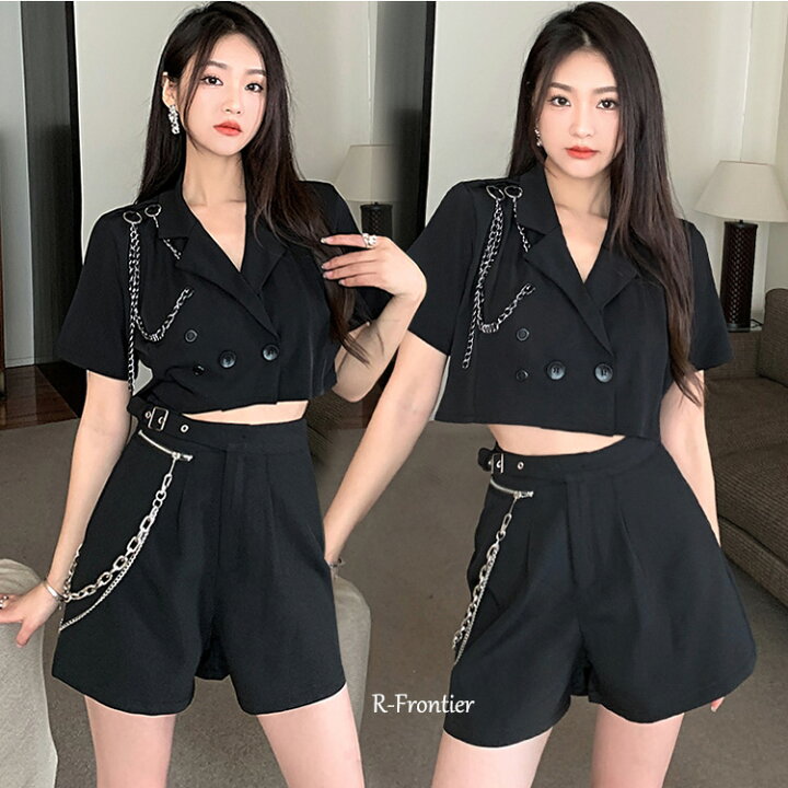 楽天市場】k-pop 衣装 レディース 黒 スーツセット ダンス 衣装 