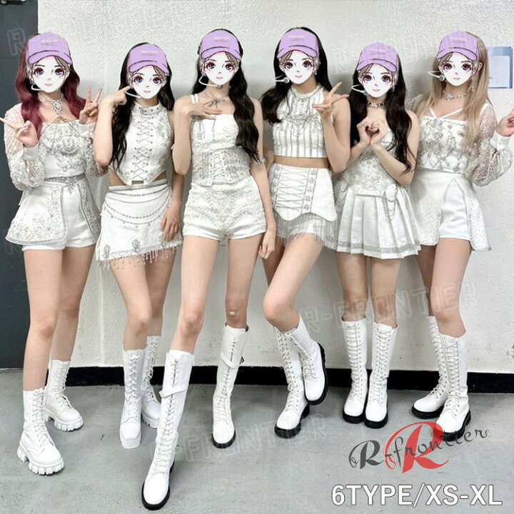 楽天市場】☆即納あり kpop 衣装 白 韓国 アイドル 衣装 キラキラ  