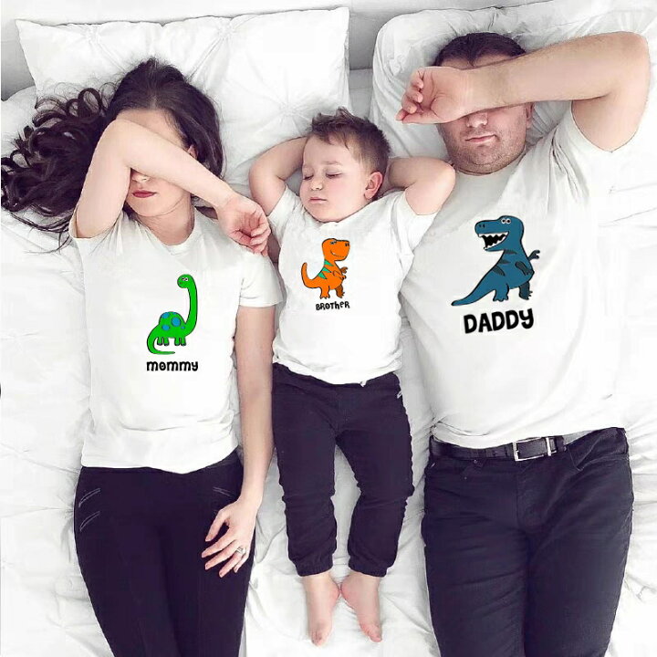 楽天市場】家族 お揃い tシャツ 親子 ペアTシャツ リンクコーデ 親子 
