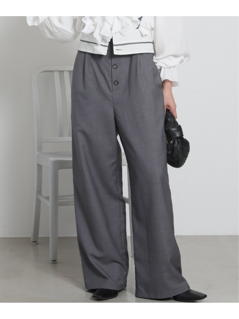 【SALE／75%OFF】2WAYサス付きワイドパンツ frames RAY CASSIN レイカズン パンツ スラックス・ドレスパンツ グレー  ブラック ベージュ【RBA_E】[Rakuten Fashion] | Ray Cassin