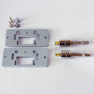 ミニ四駆MSフレキ バネ受け加工ドリリング プレート6.0mm溝掘り & 8.5mm軸削りセット(ダンガン タル型バ…