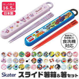 2026年最新柄【 10%OFF★ 】【3点以上で送料無料】SKATER スケーター 子供用 お 箸 セット 子供 ケース付き 日本製 箸箱 キッズ 食洗器対応 お箸 おしゃれ 男の子 女の子 スライドケース スライド式 キャラクター カラトリー BPAフリー BPA-Free