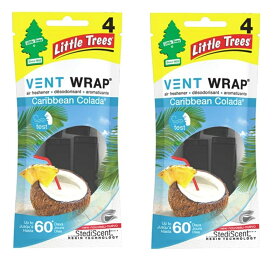 リトルツリー Vent Wrap,Caribbean Colada・ヴェントラップ・カリビアン・コラーダ 2パックセット